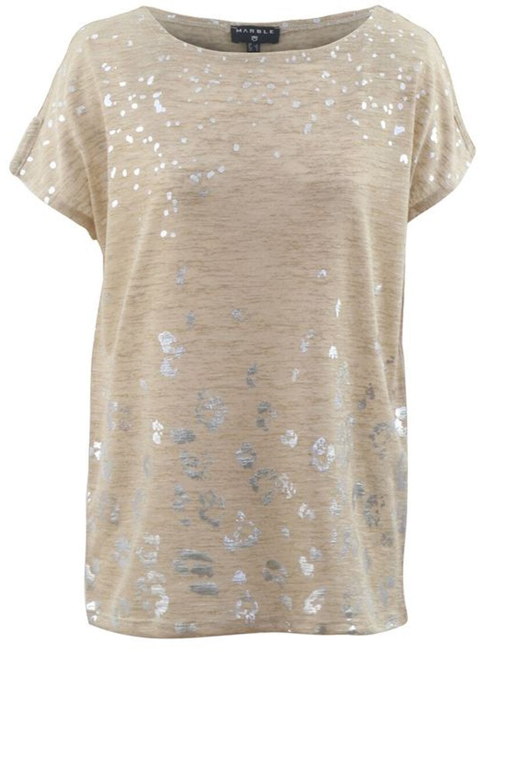Marble Beige and metallic Top