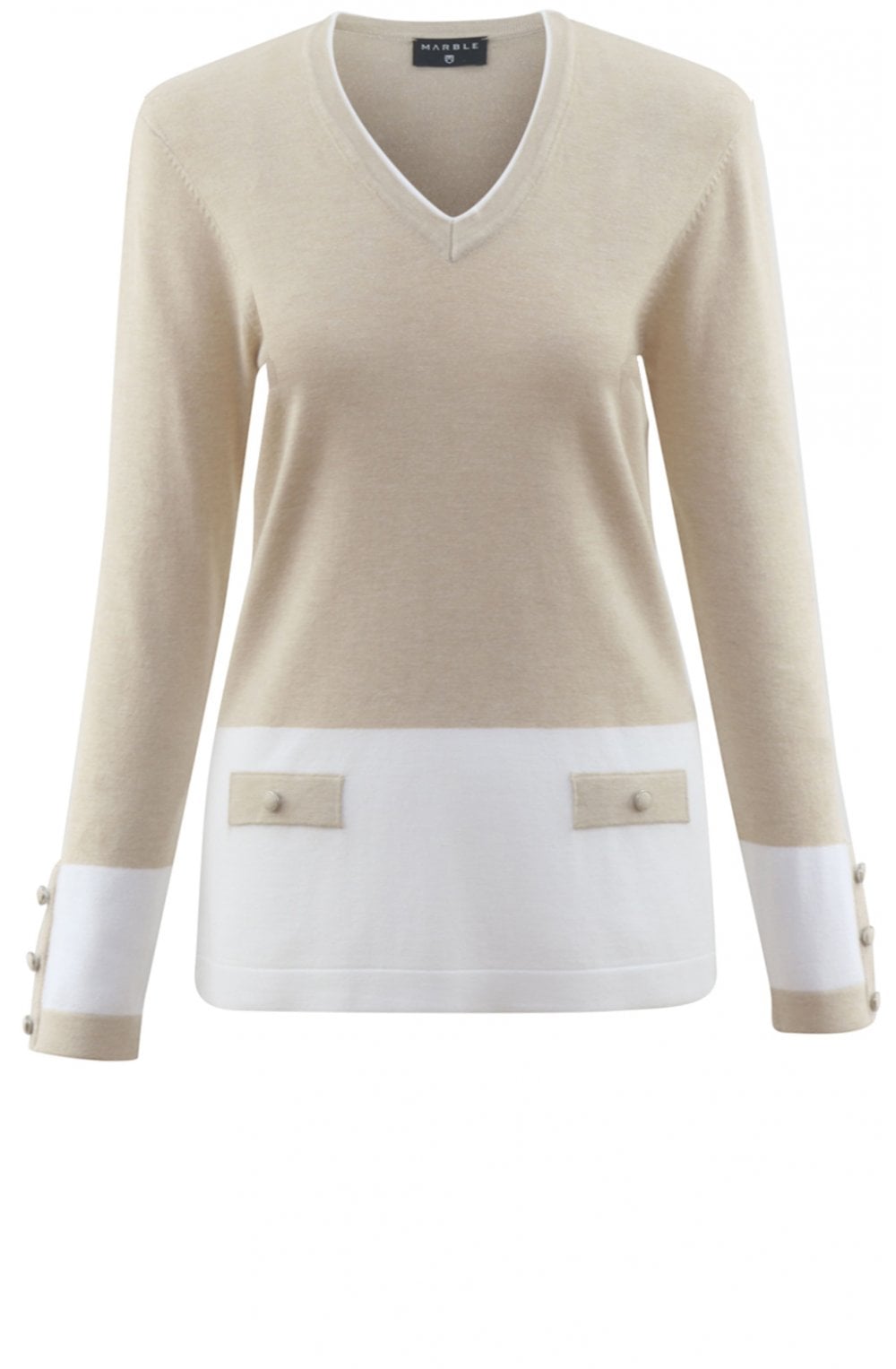 Marble Beige and White Jumper