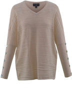 Marble Beige Cotton Ribbed Jumper