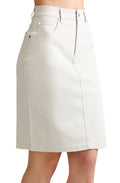Beige Denim Style Skirt