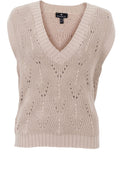 Beige Open Knit Slip Over