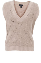 Beige Open Knit Slip Over