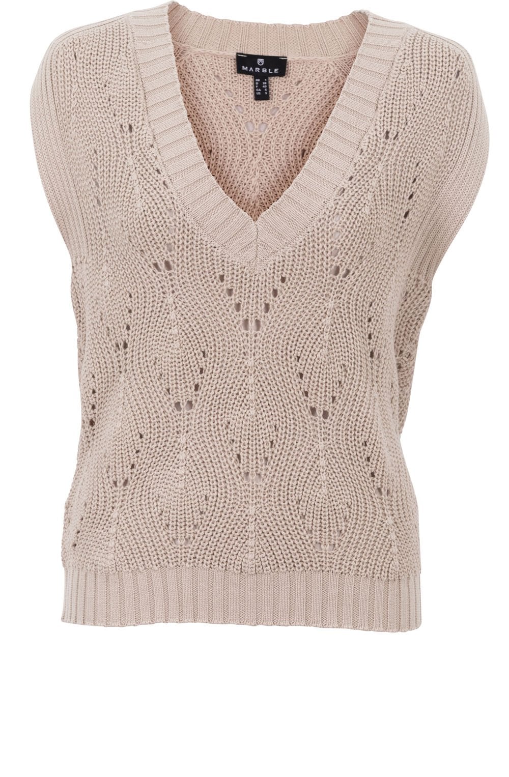 Beige Open Knit Slip Over