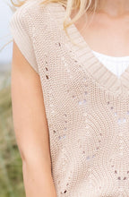 Beige Open Knit Slip Over