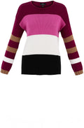 Berry and Pink Colour Block Jumper