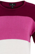 Berry and Pink Colour Block Jumper