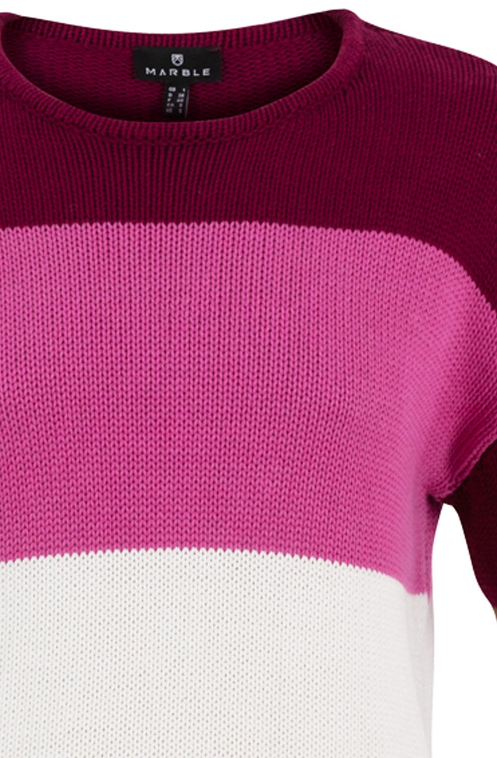 Berry and Pink Colour Block Jumper