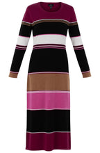 Berry Knitted Maxi Dress With Removable Snood