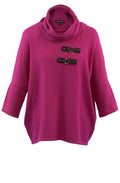 Berry Pink Cowl Neck Jumper