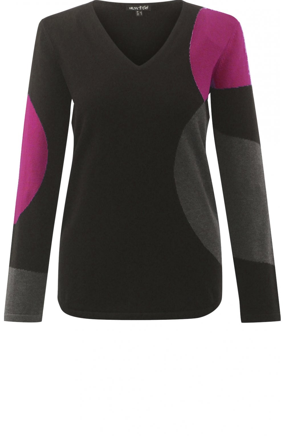 Berry Pink & Grey Jumper