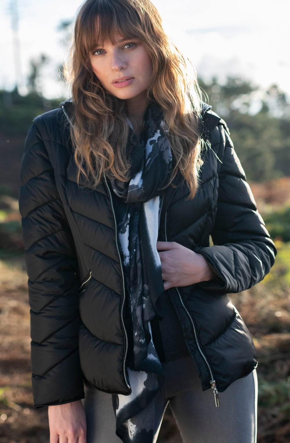 Black Quilted Coat