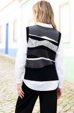 Black and Charcoal Removable Snood Knitted Vest