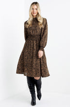 Black and Tan Patterned Dress