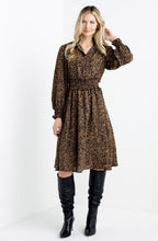 Black and Tan Patterned Dress