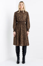 Black and Tan Patterned Dress