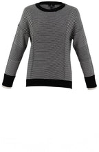 Black and White Contrast Knit Jumper with Removable Snood