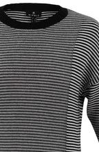 Black and White Contrast Knit Jumper with Removable Snood