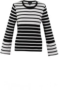 Black and White Oversized Cuff Jumper