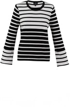 Black and White Oversized Cuff Jumper