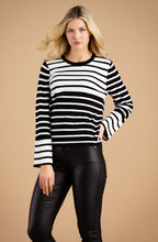 Black and White Oversized Cuff Jumper