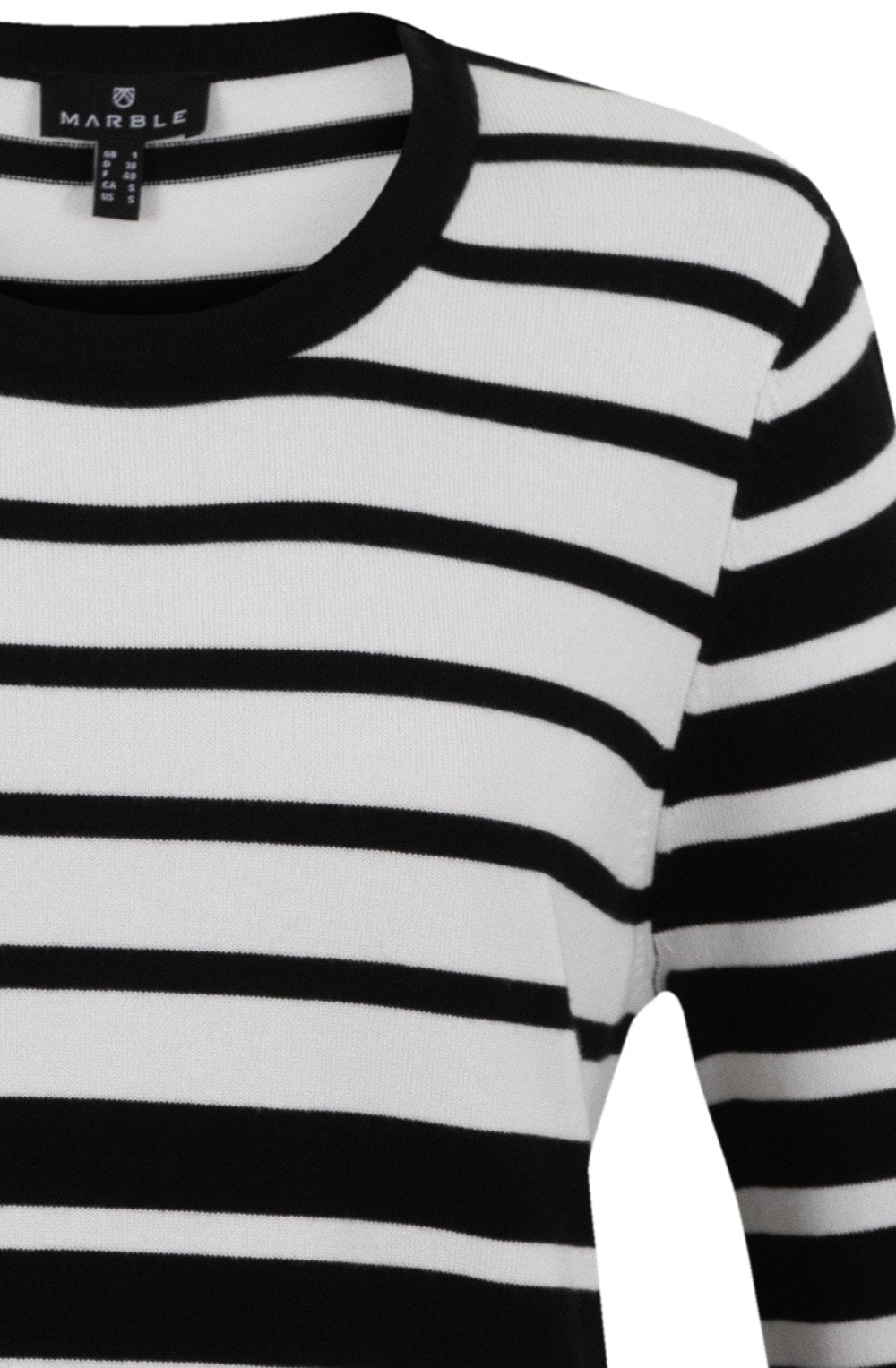 Black and White Oversized Cuff Jumper