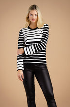 Black and White Oversized Cuff Jumper