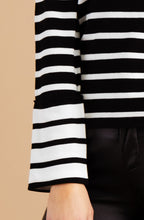 Black and White Oversized Cuff Jumper