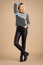 Black and White Oversized Cuff Jumper