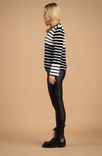 Black and White Oversized Cuff Jumper
