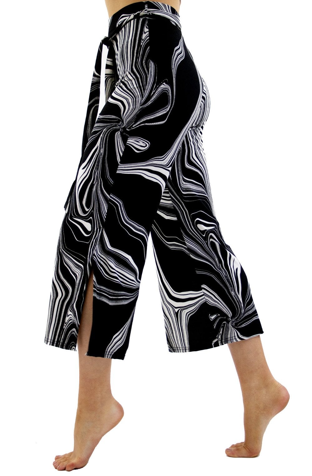 Black and White Patterned Culottes