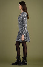 Black and White Patterned Dress and Jumper Set