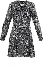 Black and White Patterned Dress and Jumper Set