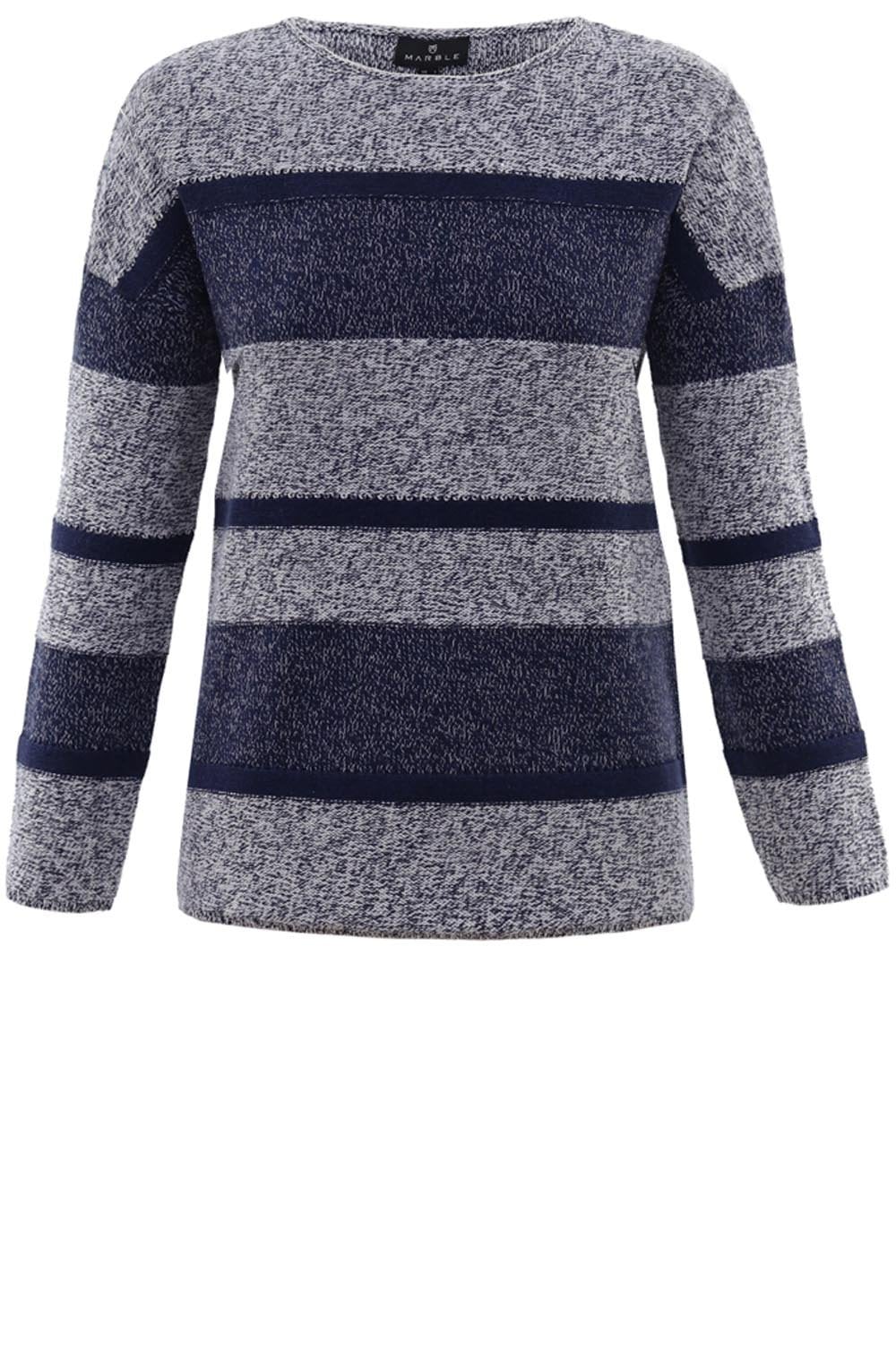 Black and white Striped Design Jumper