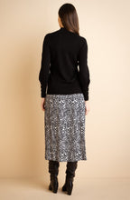 Black and White Tiered and Pleated Skirt