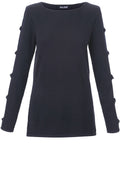 Black Bow Sleeve Sweater