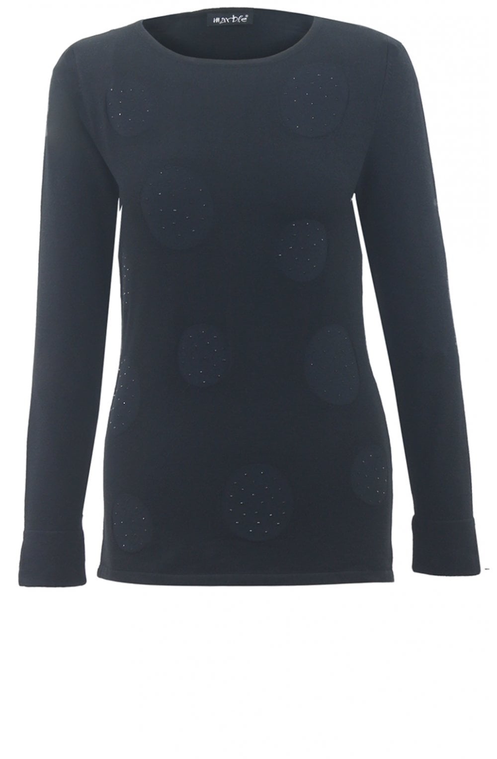 Black Circular Design Jumper