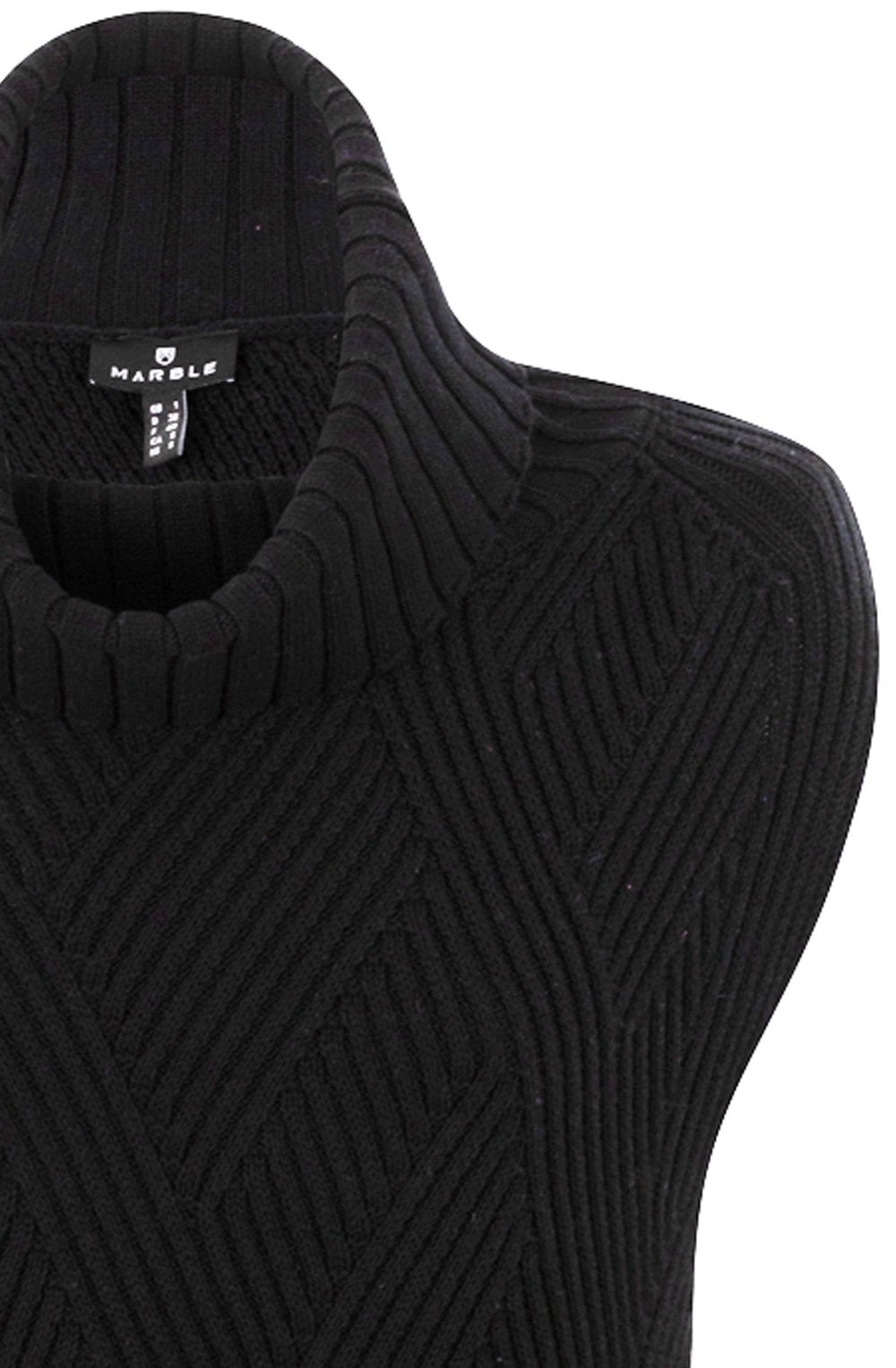 Black Cowl Neck Sleeveless Jumper