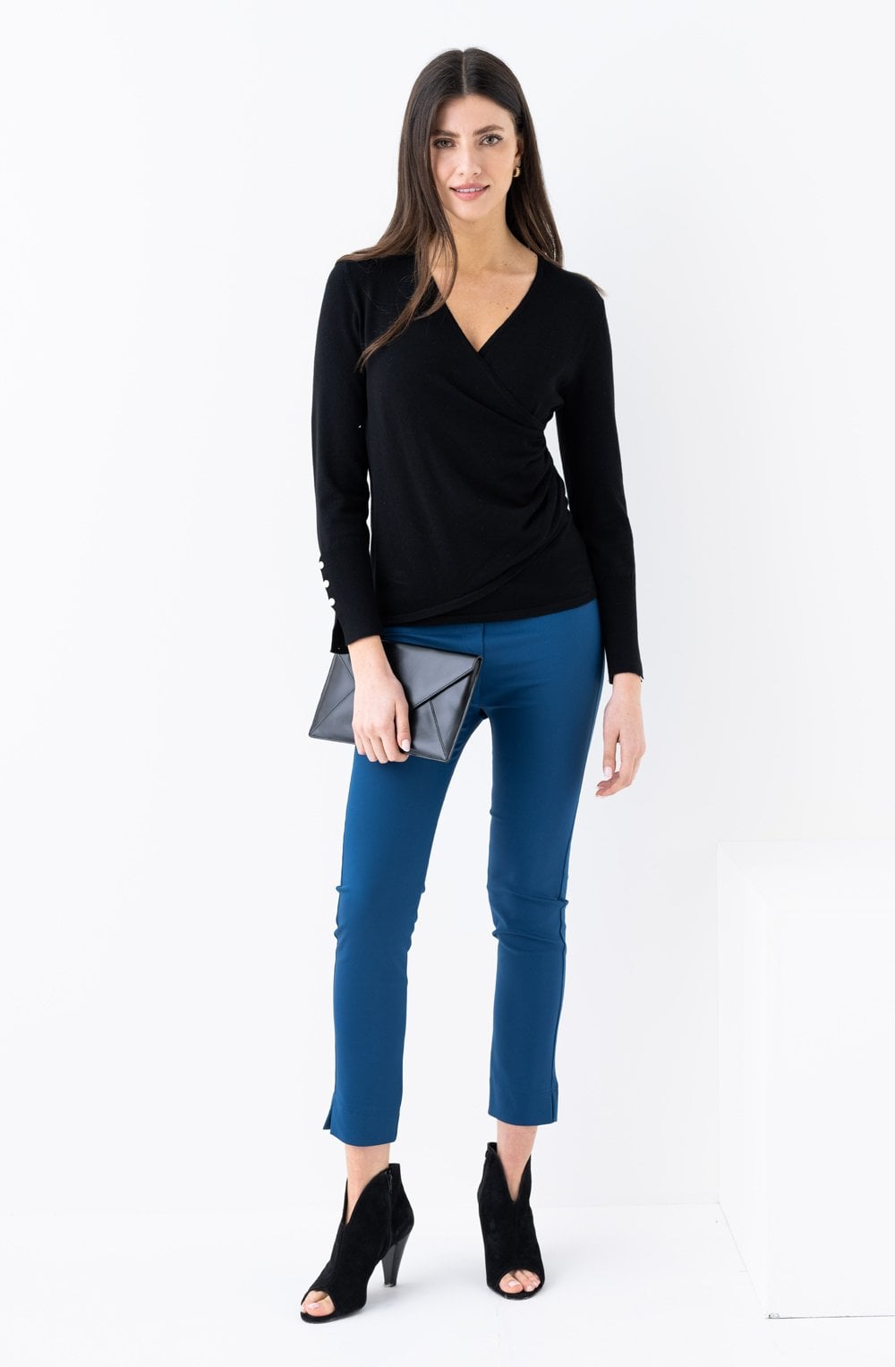 Black Cross Over Jumper