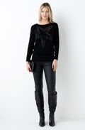Black Diamante Star Top