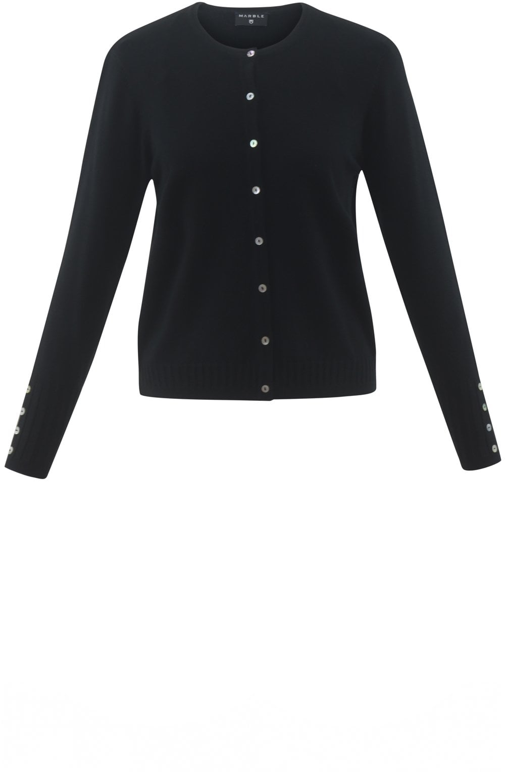 Black Fine Knit Cardigan