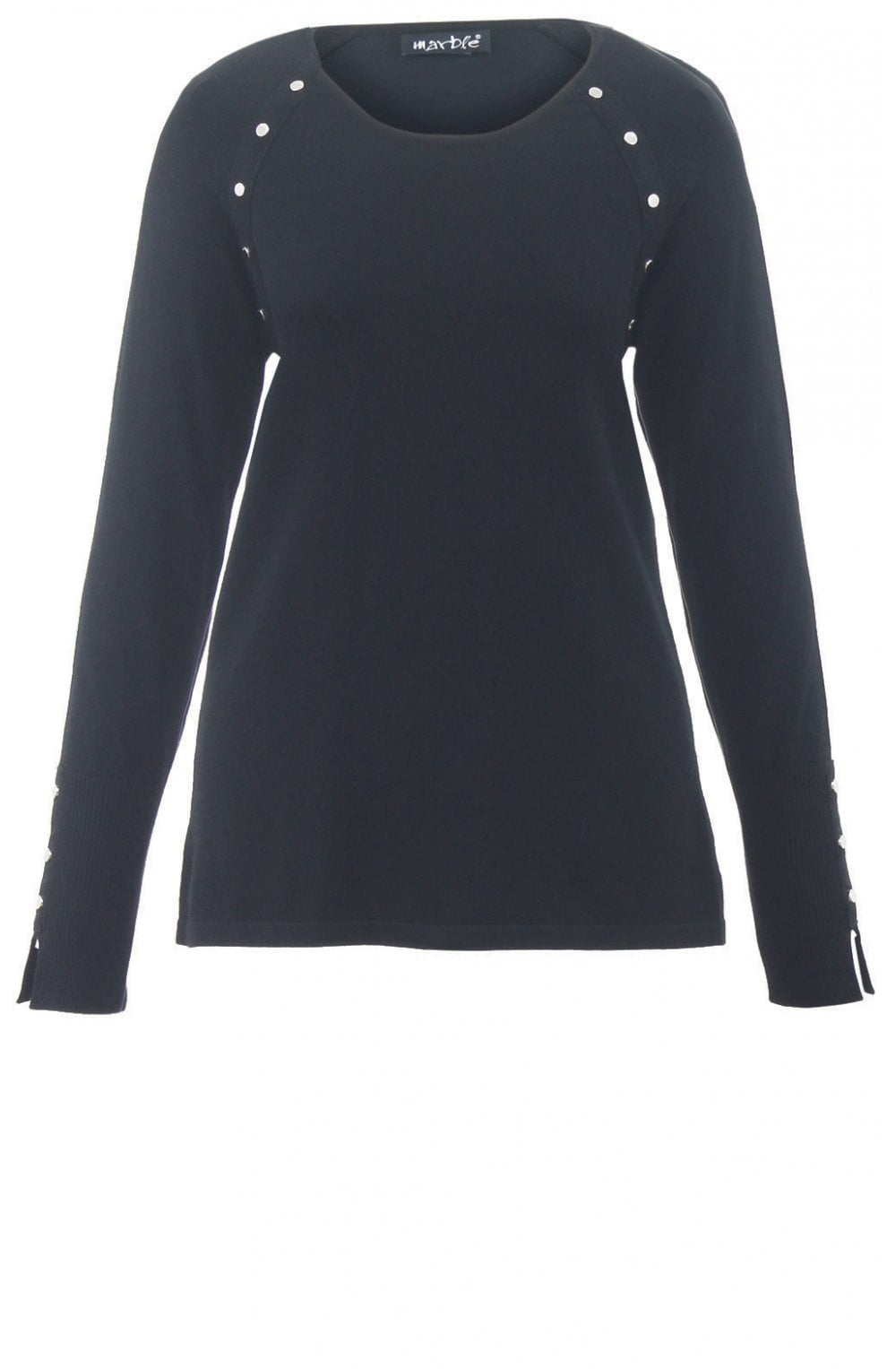 Black Fine Knit Jumper