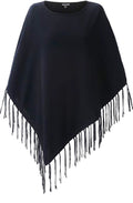 Black fine knit Poncho