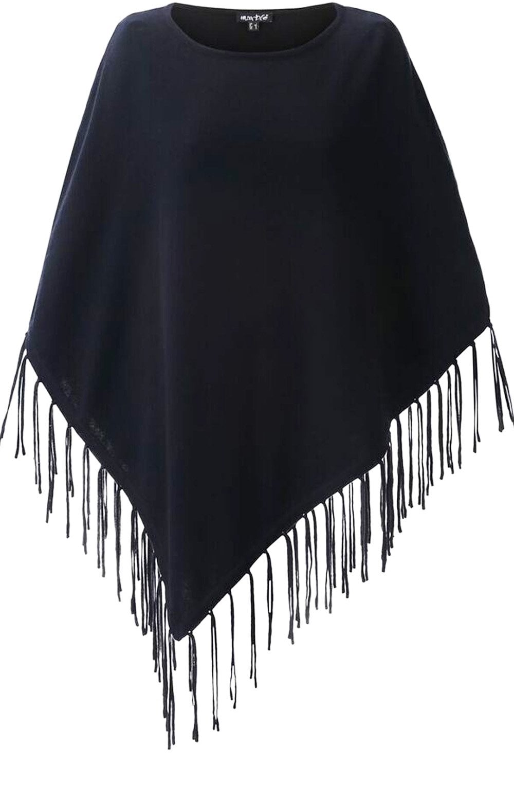Black fine knit Poncho