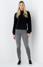 Black Fluffy Balloon Sleeved Jumper
