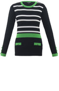 Black & Green Striped Jumper