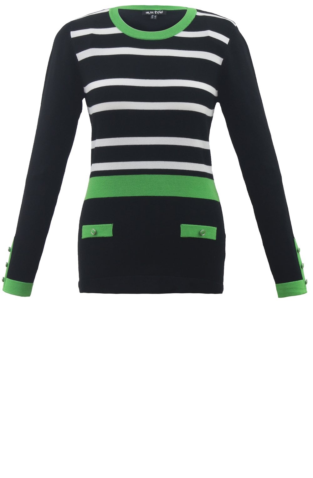 Black & Green Striped Jumper