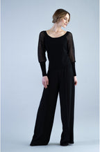 Black Mesh Sleeve Jumper
