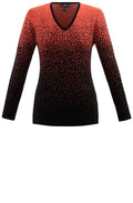 Black & Orange Bold Print Jumper