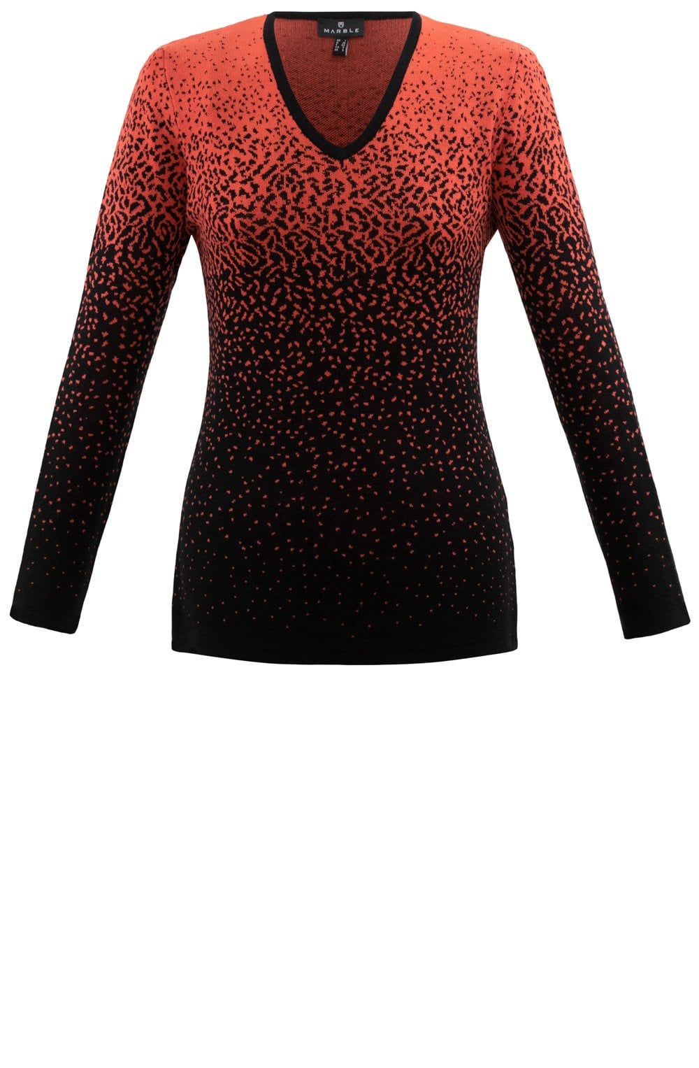 Black & Orange Bold Print Jumper