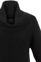 Black Oversized Cowl Neck Relaxed Jumper